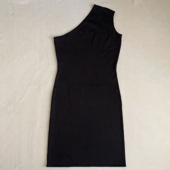 {RL} Ralph Lauren | Black Label One Shoulder Silk Blend Dress Black (2 ?) - Picture 1 of 16